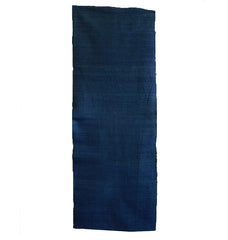 A Fragment of Indigo Dyed Kuzufu: Woven Kudzu Fiber