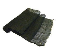 A Length of Green Toned Bast Fiber Mesh: Mosquito Netting