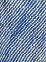 A Length of Indigo Dyed Cotton Shibori: Stitched Diagonal