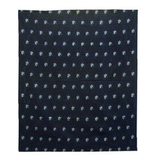 A Piece of Indigo Dyed Chinese Tie Die: Flower Butterflies