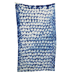 A Large Piece of Shibori Dyed Cotton: Unfinished Edges
