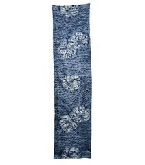 A Length of Indigo Dyed Cotton Shibori: Clusters