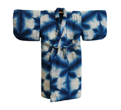 A Child's Itajime Cotton Shibori Kimono: Padded