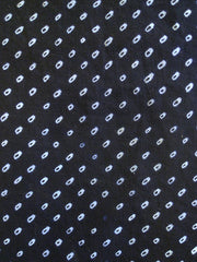 A Length of Indigo Dyed Cotton Shibori: Fawn Dappling