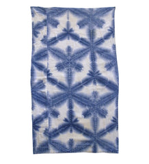 An Itajime Shibori Diaper or Mat: Stitched