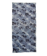 A Length of Stencil Dyed and Shibori Cotton: Crisp Pleats