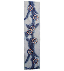 A Length of Shibori Dyed Cotton: Soft Toned Flowers