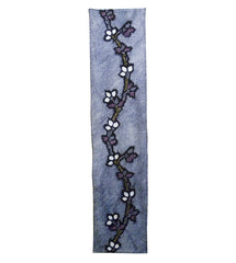 A Length of Cotton Shibori: Centrally Placed Flower Garland