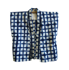 A Very Good Itajime Han Juban: Indigo Dyed Cotton
