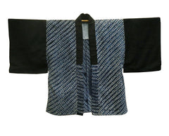 A Mended and Re-Purposed Shibori Han Juban: Half Under Kimono