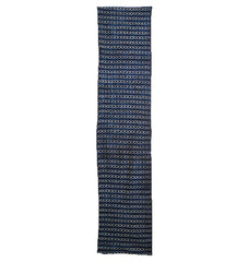 A Length of Stitched Shibori: Deep Twice Dyed Indigo