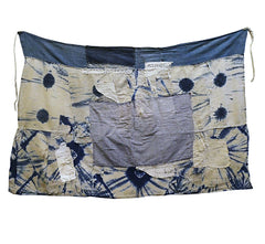 A Very Patched and Mended Shibori Koshimaki: Half Under Kimono