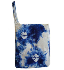 A Padded Cotton Shibori Pad: Small Zabuton