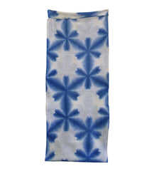 A Sekka Shibori Indigo Dyed Cotton Diaper: Large Repeat