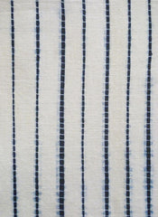 A Length of Pleated Shibori: Blue Stripes on White Ground
