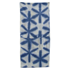 A Gauzy Cotton Shibori Diaper: Clamp Dyed Snow Flowers