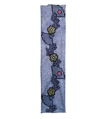 A Length of Shibori Dyed Cotton: Fans and Flowers