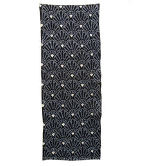 A Length of Indigo Dyed Shibori Cotton: Rich Pattern