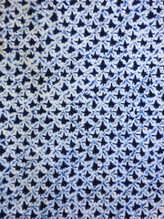 A Length of Indigo Dyed Cotton Shibori: All Over Tie Dye