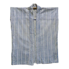 An Indigo Dyed Shibori Han Juban: Pleat Technique