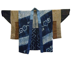 An Excellent Pieced Shibori Han Juban: Hand Spun Cotton