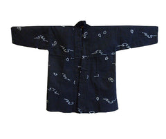 A Cotton Shibori Dyed Jacket: White on Blue