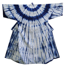 A Hard-to-Find Mino Shibori Yukata: Machine Stitched