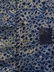 A Large Miura Shibori Cotton Textile: Machine Stitched