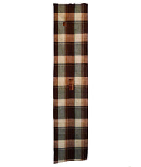A Panel of Plaid Cotton: Handwoven and Hand Patched