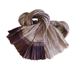 A Pleated Shibori Cotton Textile: Slightly Faded Gromwell Root Dye