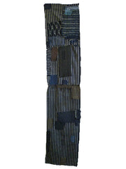 A Very Patched Boro Panel: Striped Cotton