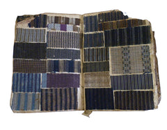 A Spectacular Edo Period Shimacho: Hand Weaving Samples, Natural Dyes