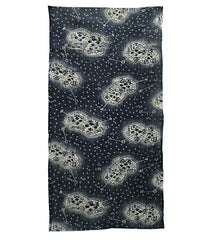 A Length of Indigo Dyed Katazome Cotton: Glowing Forms