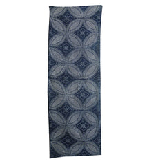 A Length of Large Scale Patterned Katazome Cotton: Elaborate Shippo Tsunagi