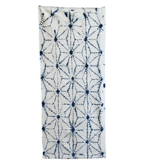 A Length of Blue-on-White Shibori: Shirakage Asanoha Pattern