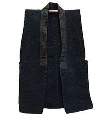 A Densely Sashiko Stitched Sodenashi: Three Stitched Patterns
