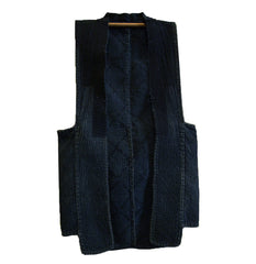 A Sashiko Stitched Shonai Sodenashi: Thick Cotton Work Vest