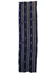 A Length of Striped and Kasuri Cloth: Cotton and Silk Warp Yarns