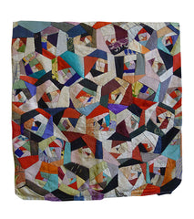 An Intensely Pieced Silk Square: Zabuton Cover
