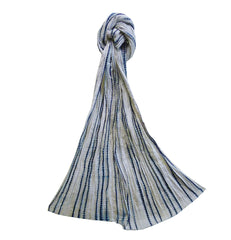 A Pleated Indigo Dyed Cotton Shibori Length: Baby Sling