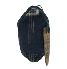 A Small Drawstring Pouch: Large Bamboo Tag