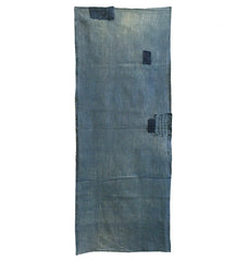 A Fragment of Indigo Dyed Boro Cotton: Artful