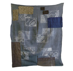 A Lightweight Cotton Patched Furoshiki: Boro Wrapping Cloth