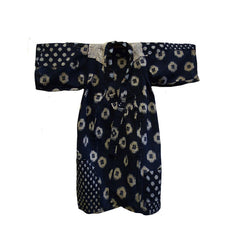 A Child's Boro Kimono: Indigo Dyed Cotton Kasuri