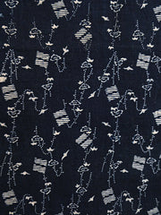 A Length of Katazome Cotton: Stenciled on Two Sides