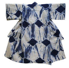 A Baby's Shibori Yukata: Indigo Dyed Cotton