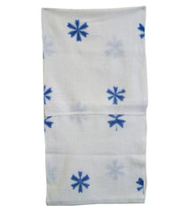 An Itajime Shibori Diaper: Small Snow Flowers on Gauzy Cotton