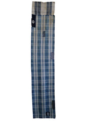 An Asagi and White Checked Boro Panel: Soft Blues