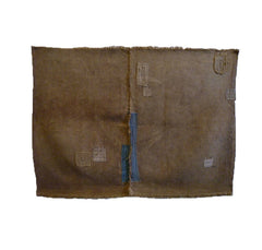 A Very Unusual Boro Cloth: Old Flour Sack with Spanish Writing