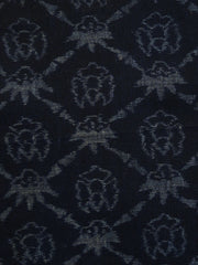 A Short Fragment of Indigo Dyed Cotton Kasuri: Sparrows